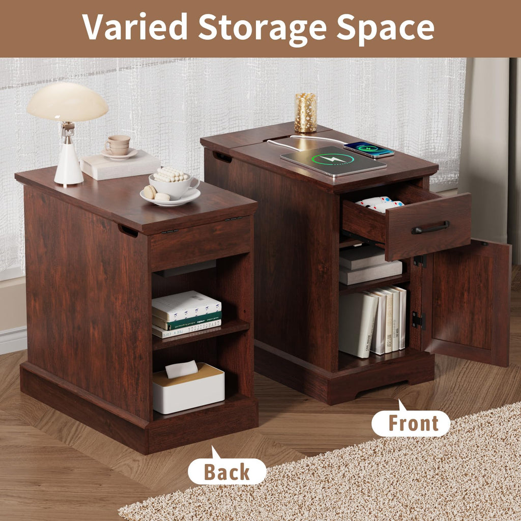 23.6'' Narrow End Table with Charging Station L959464