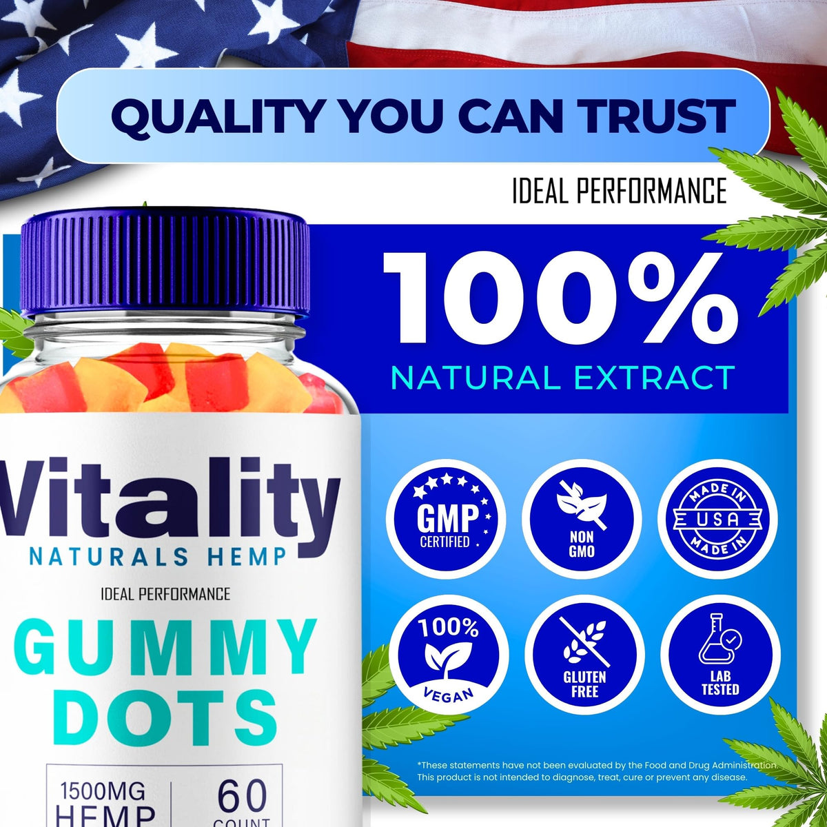 Hemp Gummies with Hemp Seeds Organic Extract 60 Gummies O37046