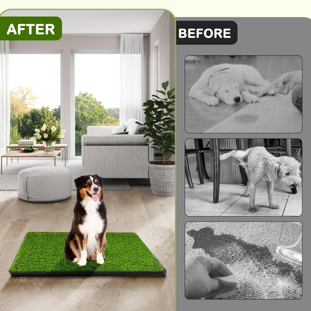34''X23'' Artificial Turf Dog Grass Pad with Tray R379340