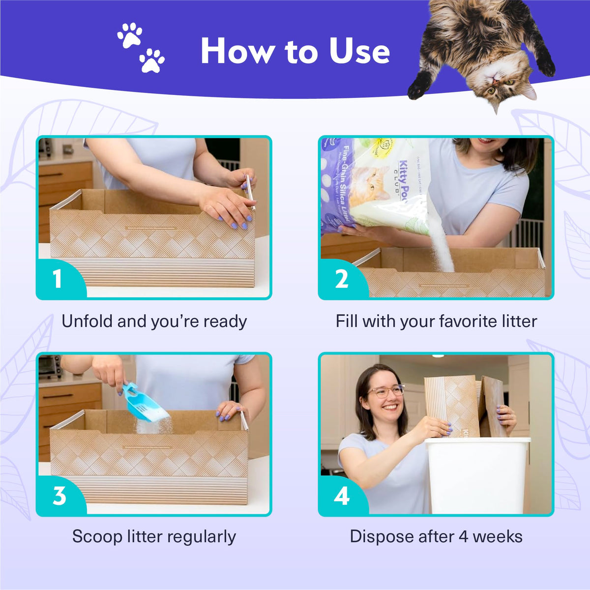 Disposable Cat Litter Box 2-Pack X10808