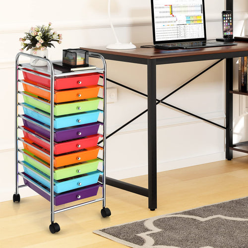 10 Drawer Rolling Storage Cart H619