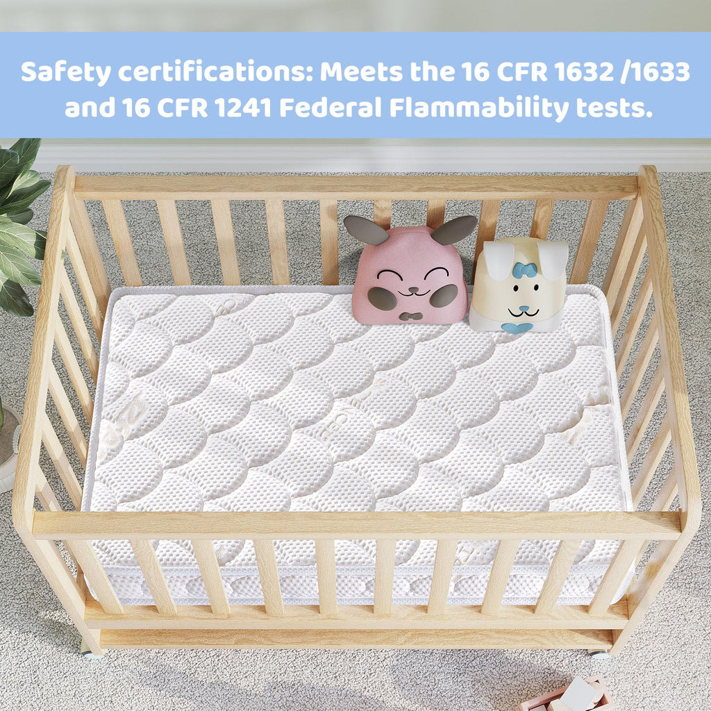 Mini Crib Mattress 38x24x4 Inch Dual Sided Firm Support Comfort Foam A92854