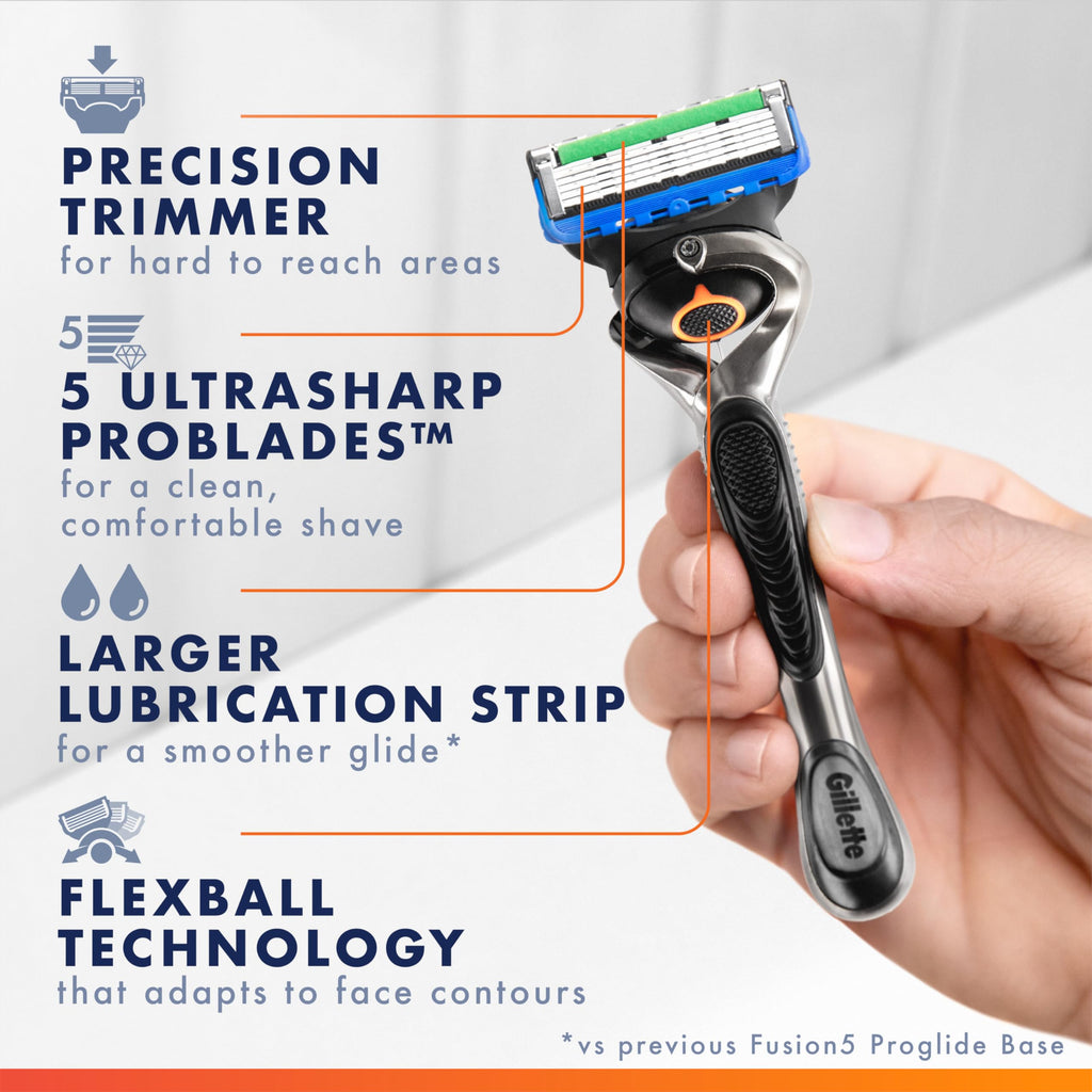 5-Blade Razor Blade Refills with Precision Trimmer, 10 Count B177587