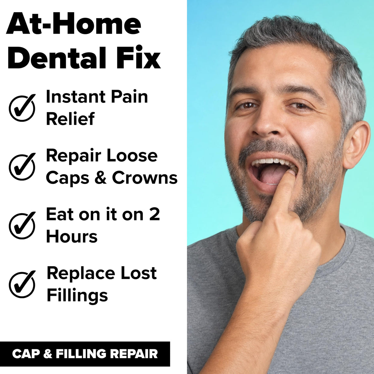 Maximum Strength Loose Cap and Lost Filling Repair Dental Kit Pack of 3 E71383