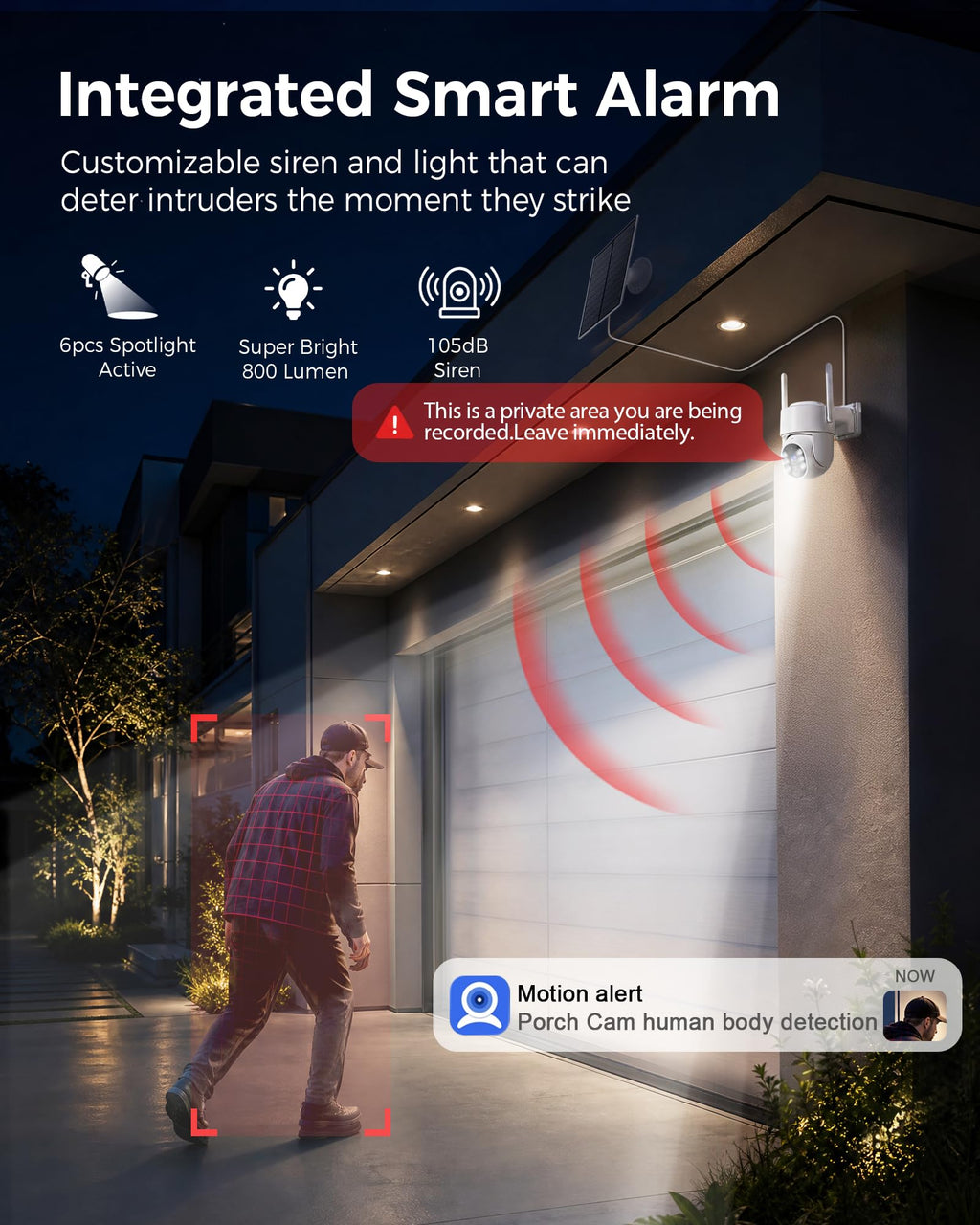 Wireless Outdoor Security Cameras 4MP Solar Powered 360°PTZ F490549