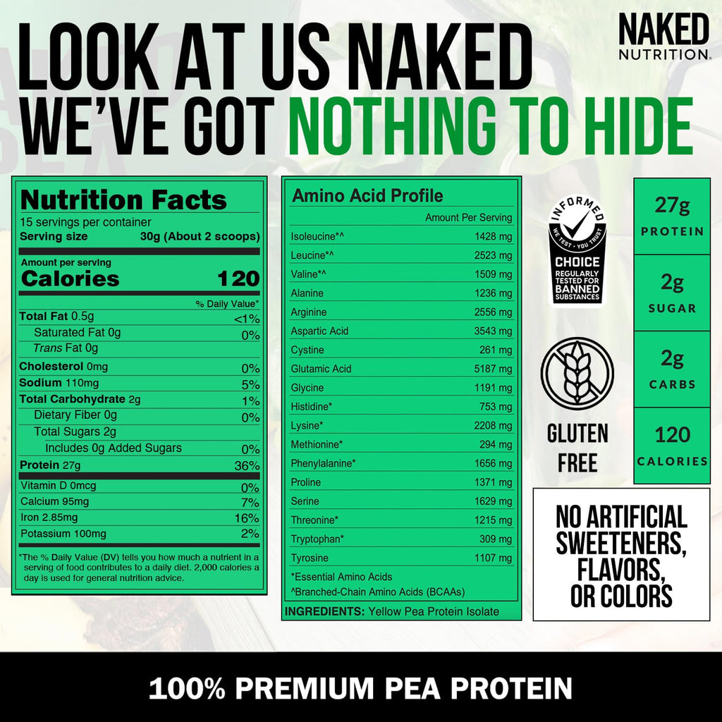Pea Protein Isolate and Creatine Monohydrate Unflavored N306