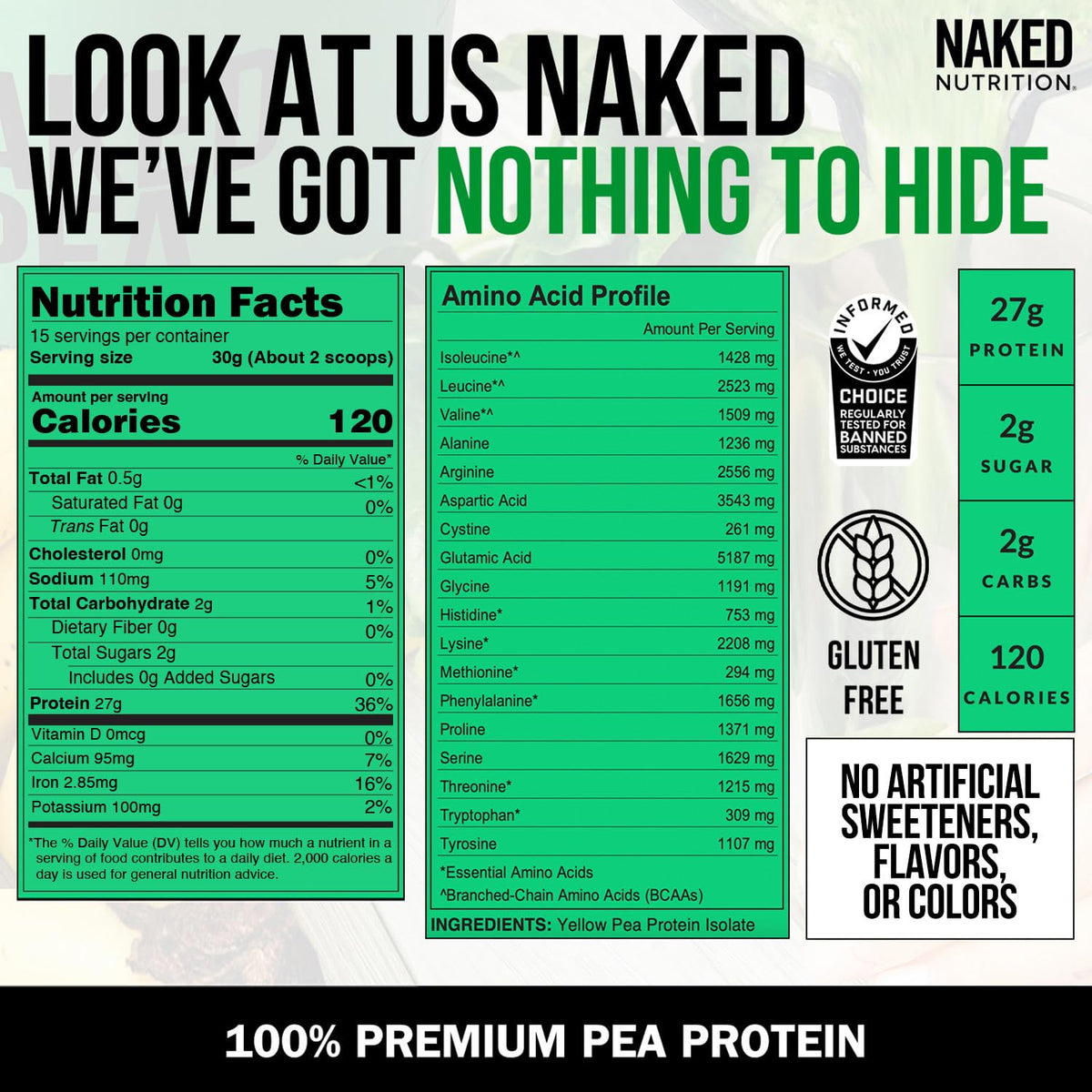 Pea Protein Isolate and Creatine Monohydrate Unflavored N306