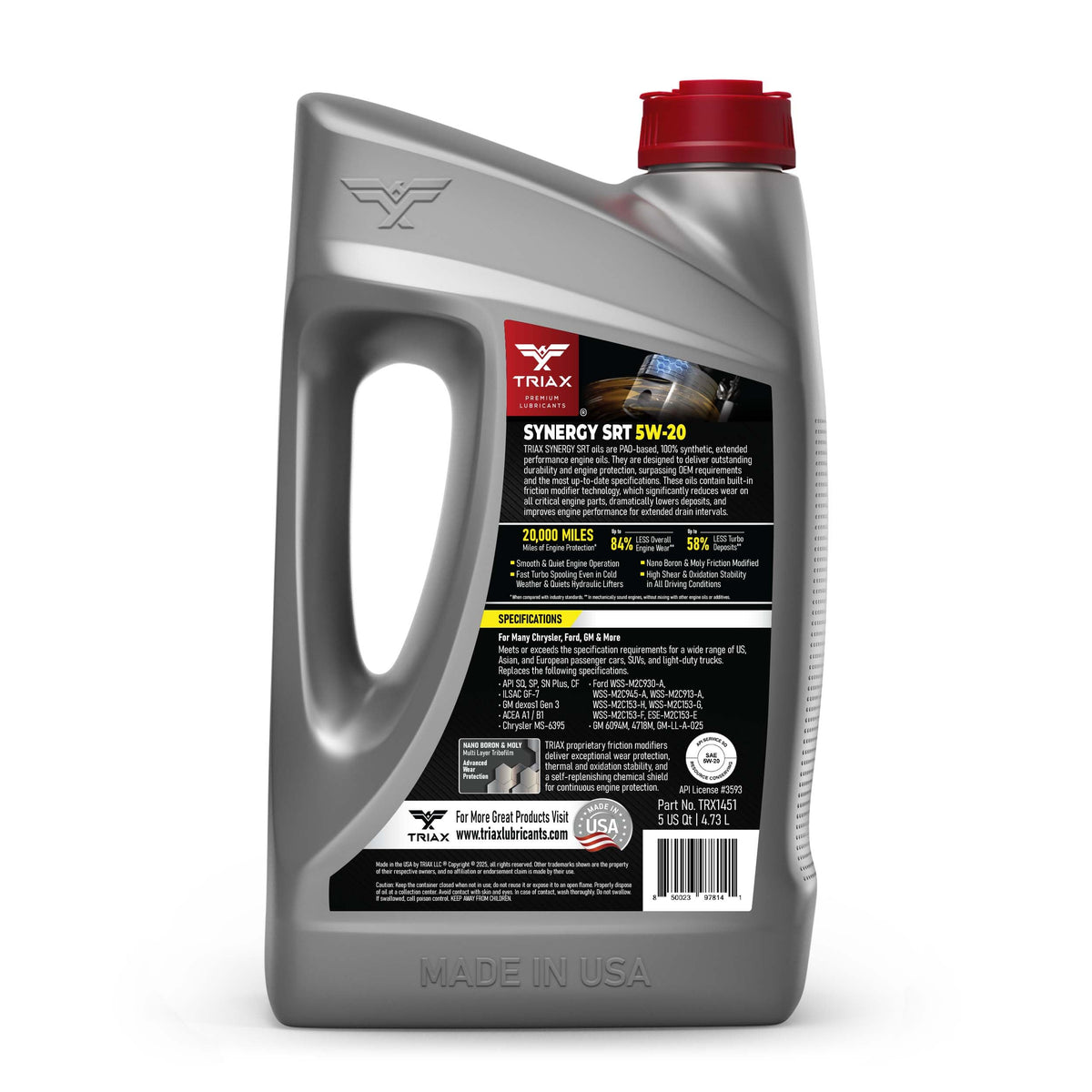 5W-20 Full Synthetic Engine Oil 5 Quart P440