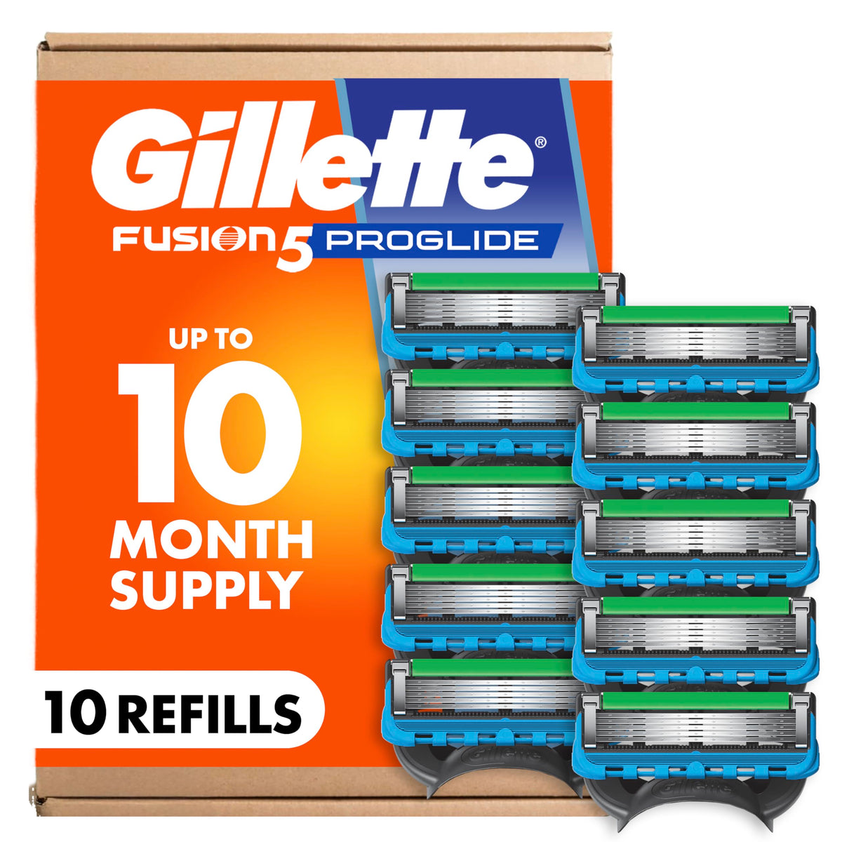 5-Blade Razor Blade Refills with Precision Trimmer, 10 Count B177587
