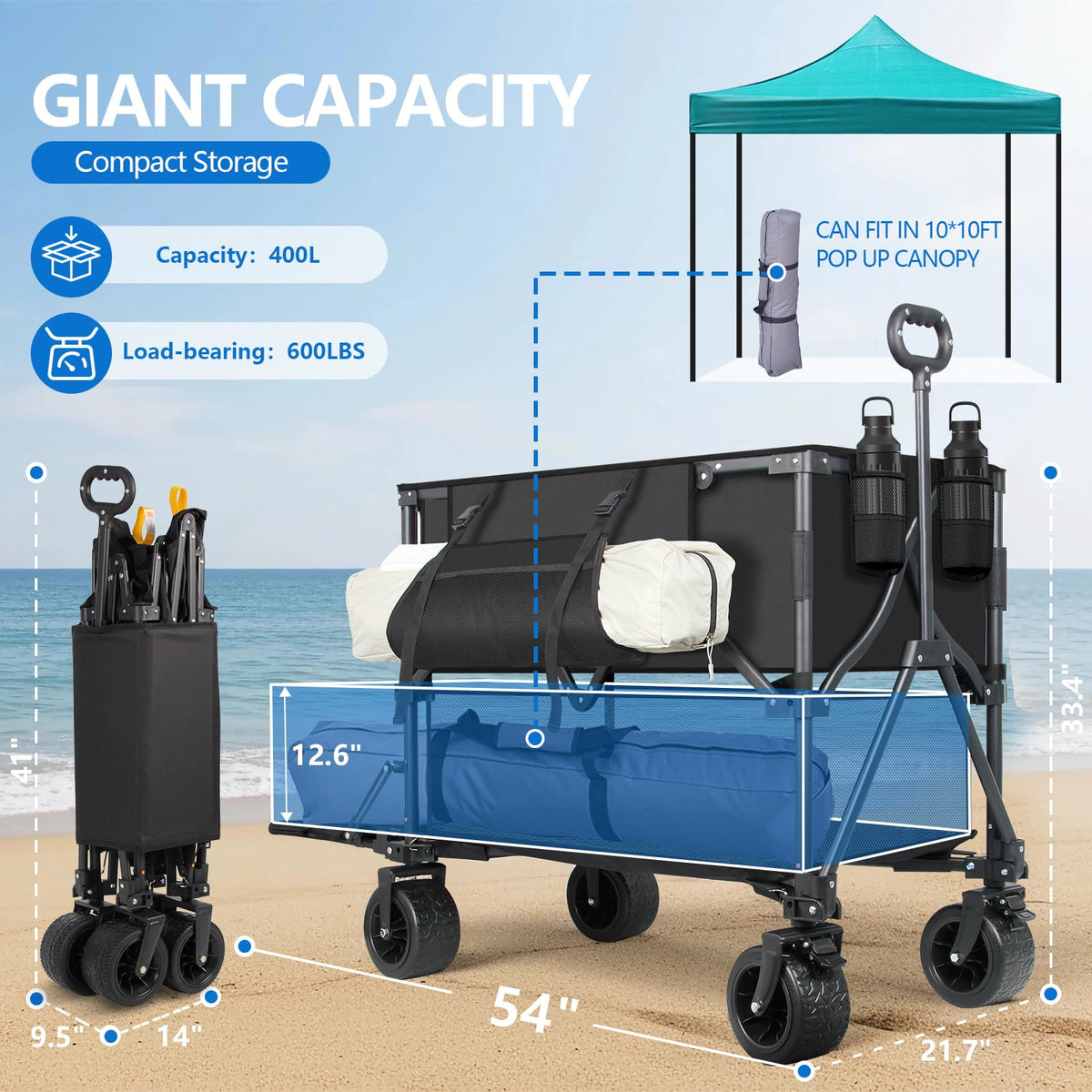 400L Foldable Utility Cart N80572