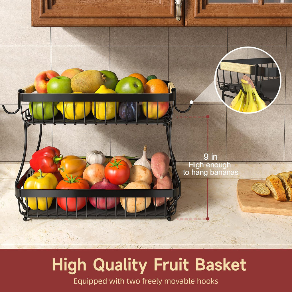 3-Tier Detachable Metal Fruit Basket D540