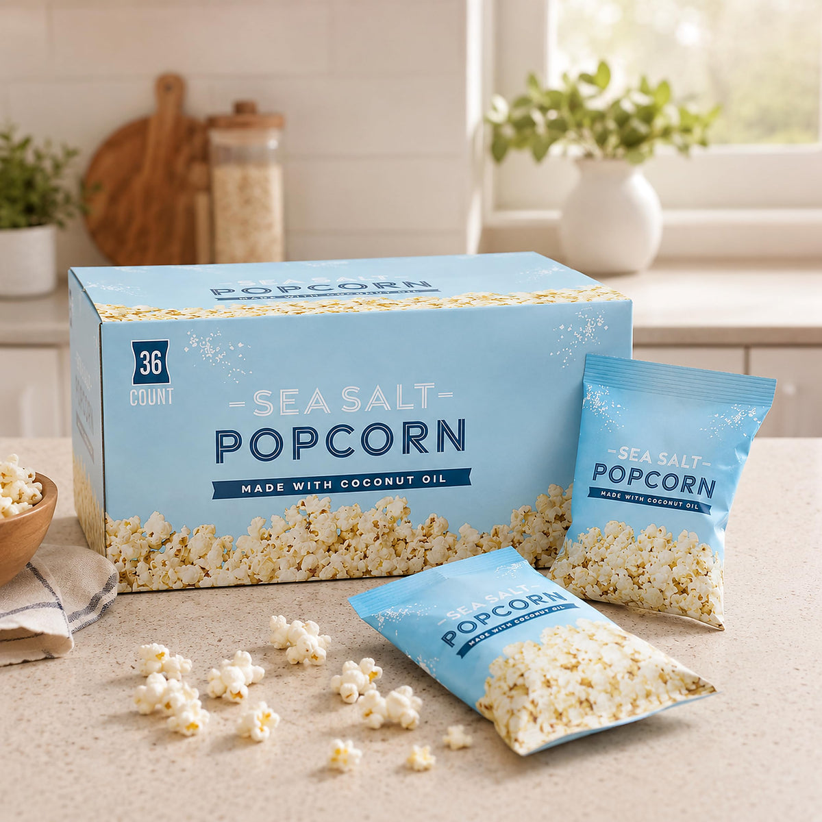 Sea Salt Popcorn with Coconut Oil J73278