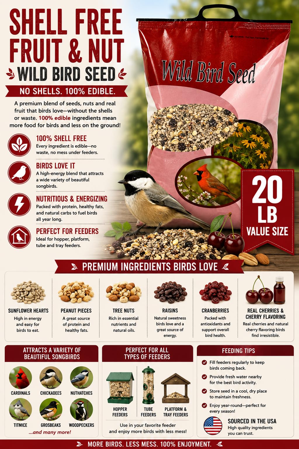 Fruit & Nut Bird Seed 20 lb E996171