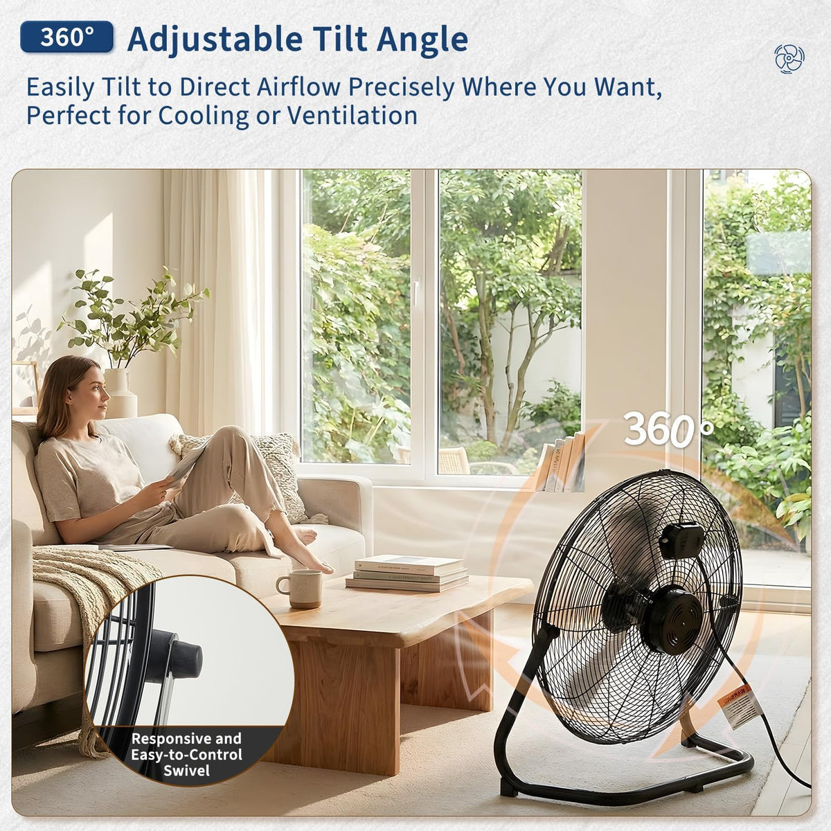 20 Inch 3 Speed High Velocity Industrial Floor Fan X6732