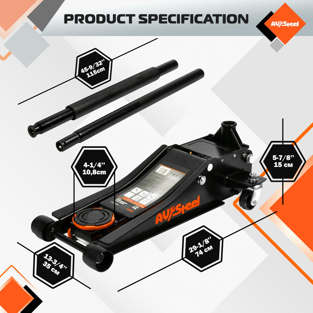 3 Ton Low Profile Hydraulic Floor Jack G7453