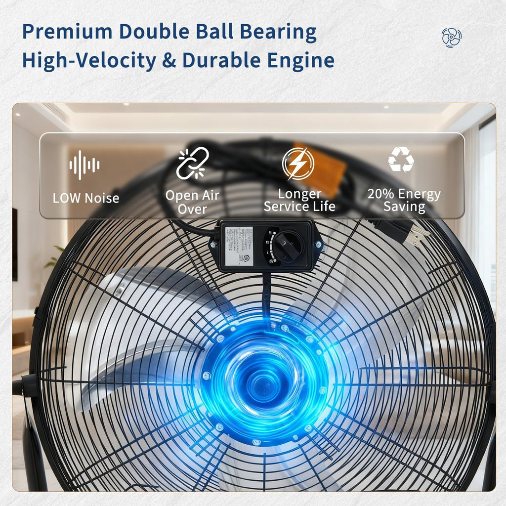 20 Inch 3 Speed High Velocity Industrial Floor Fan X6732