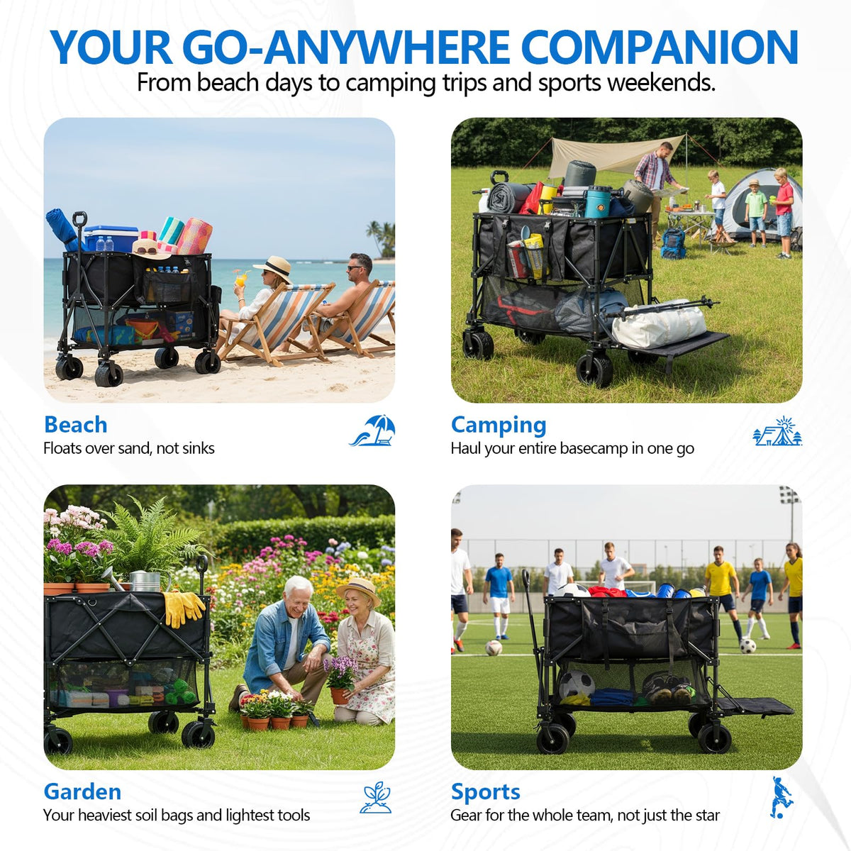 400L Foldable Utility Cart N80572