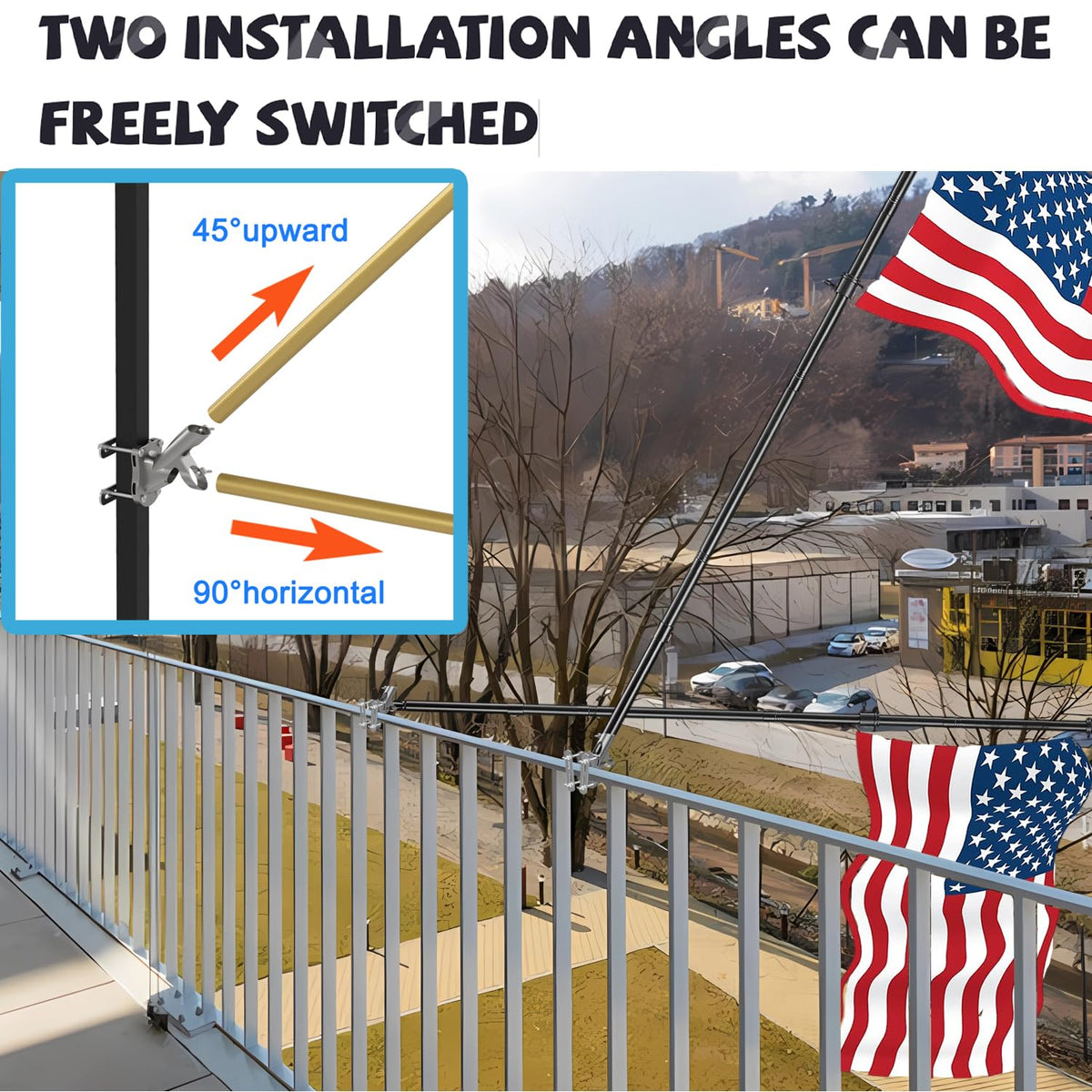 Aluminum Flag Pole Bracket for 1" Diameter Flagpole M996135