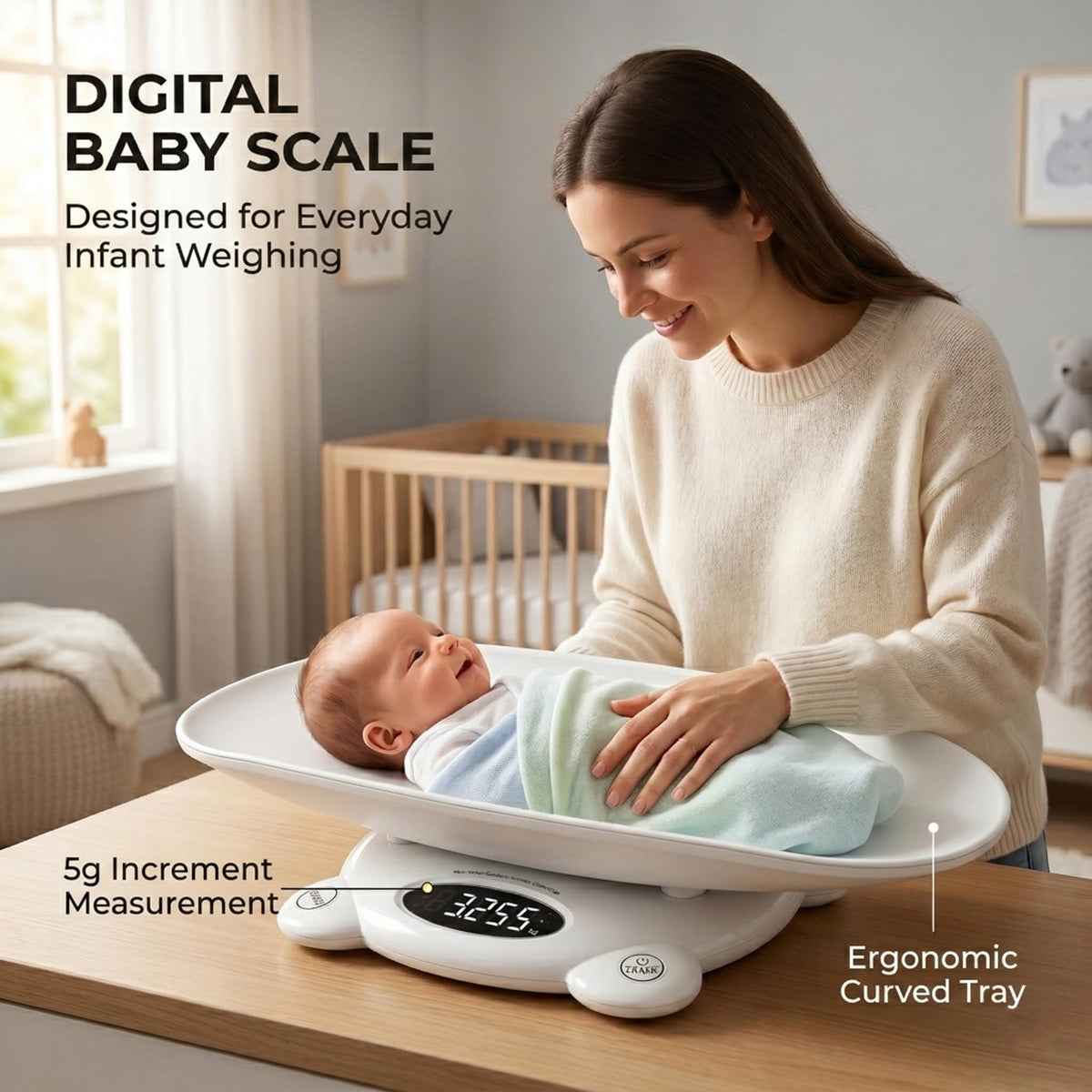 White Digital Baby Scale U5776