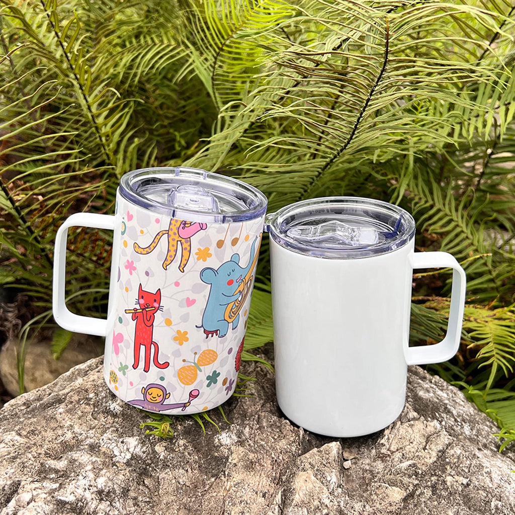 16oz Stainless Steel Sublimation Mug with Lid, 4 Pack E6673