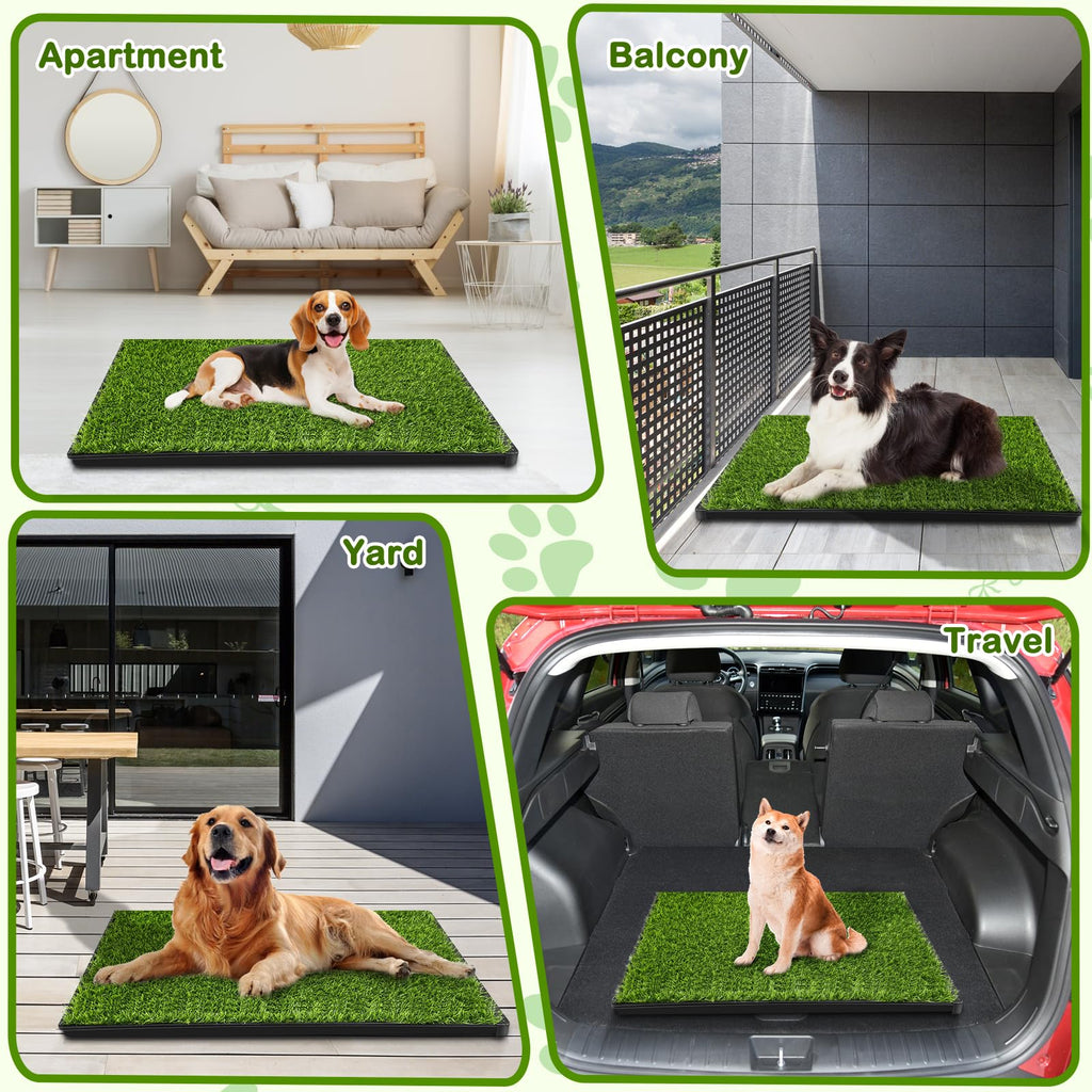 34''X23'' Artificial Turf Dog Grass Pad with Tray R379340