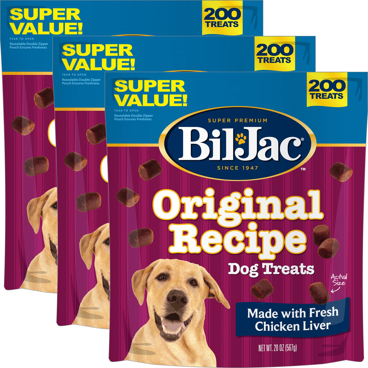 Chicken Liver Flavor Soft Training Dog Treats 20oz 3-Pack S788982