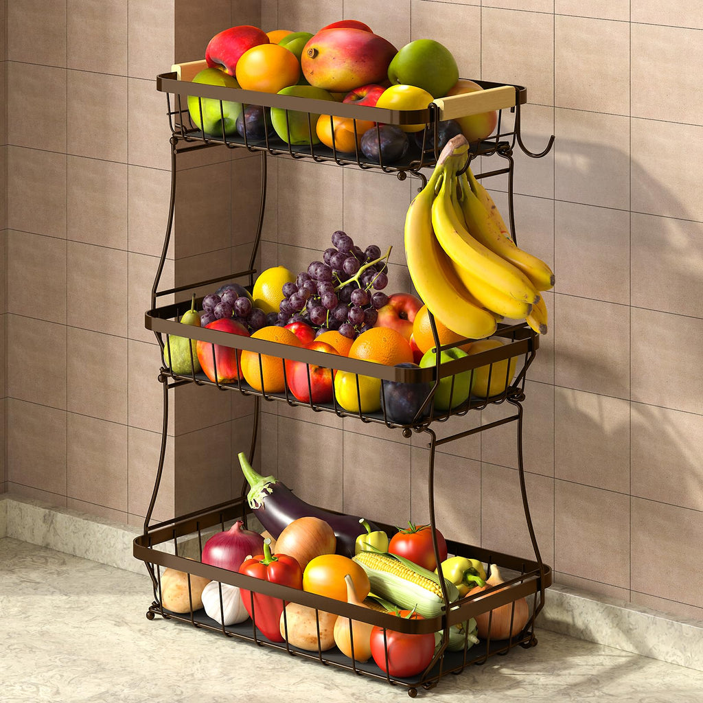 3-Tier Detachable Metal Fruit Basket D540