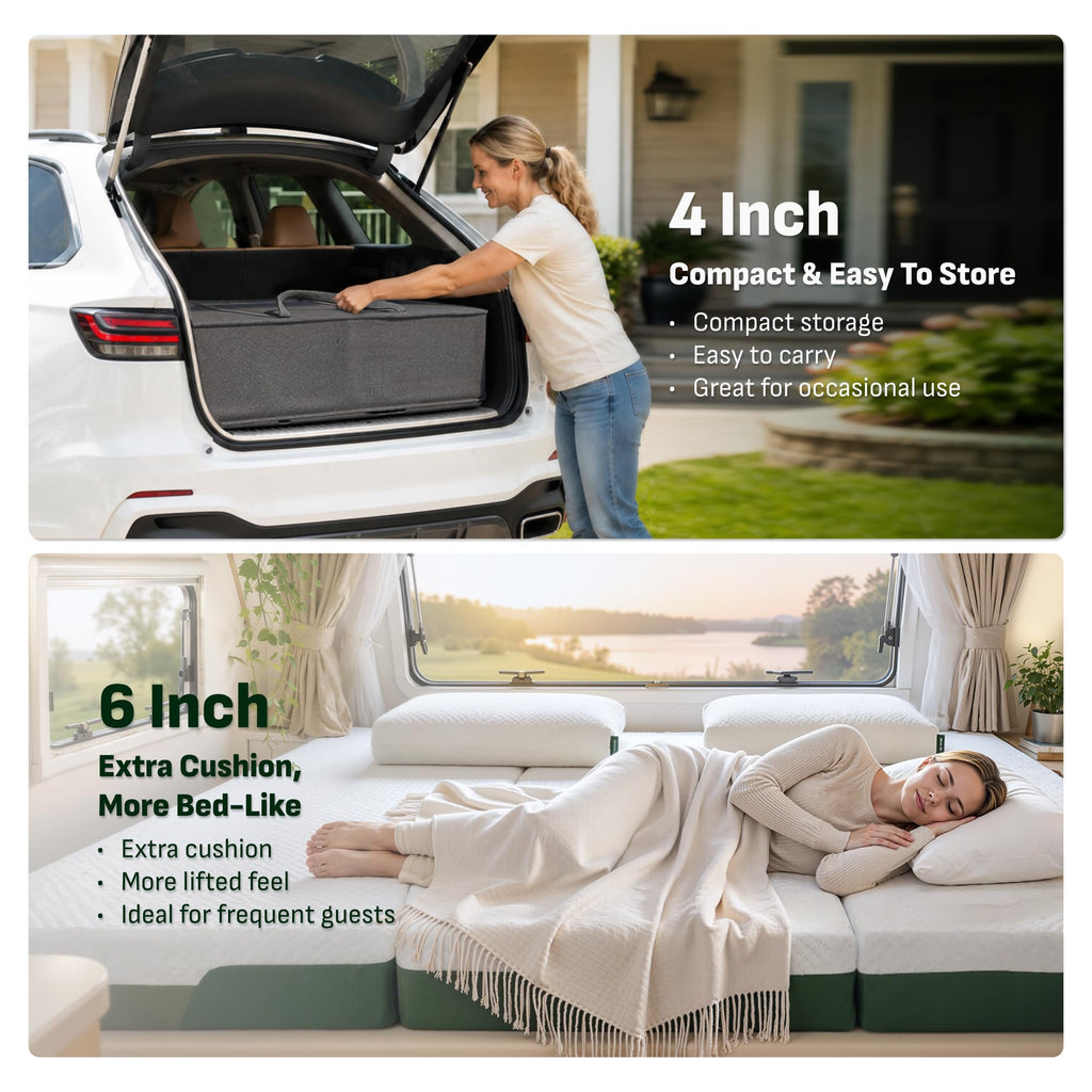 Tri-Fold Mattress Full 6 Inch Memory Foam X42036