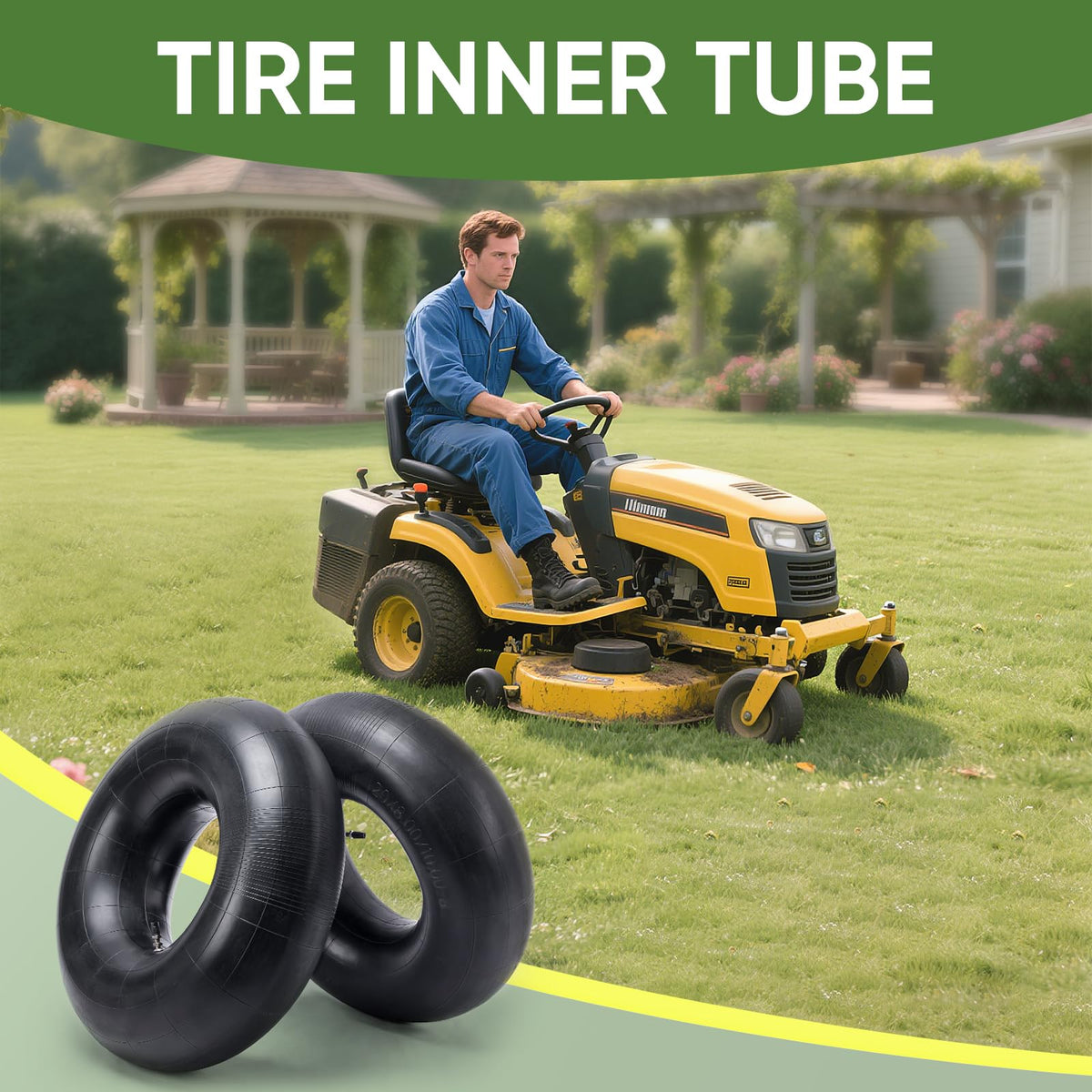 15x6.00-6 Lawn Mower Tires Inner Tube, 2 Pack E14639