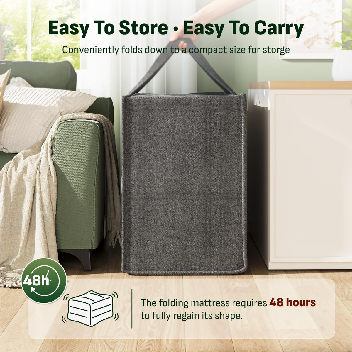 Tri-Fold Mattress Full 6 Inch Memory Foam X42036
