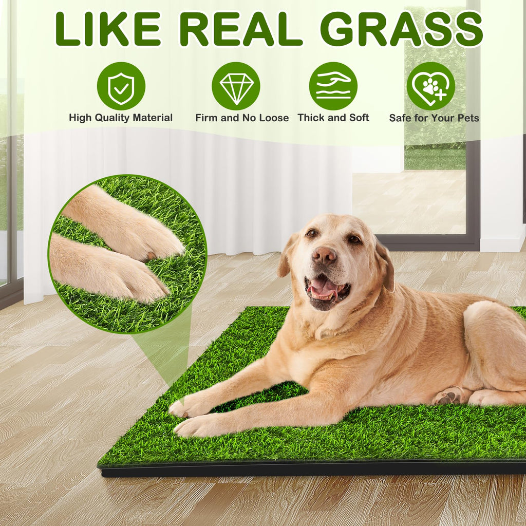 34''X23'' Artificial Turf Dog Grass Pad with Tray R379340