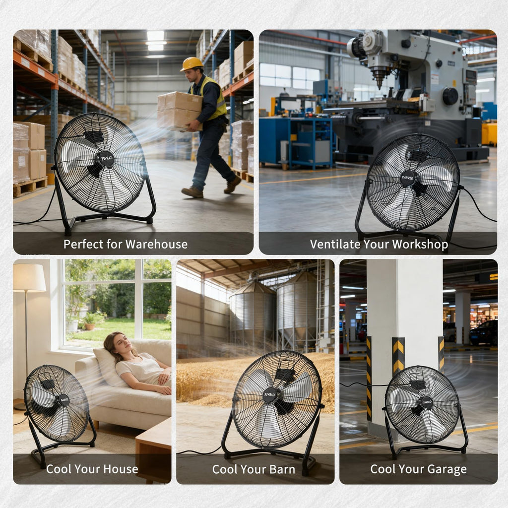 20 Inch 3 Speed High Velocity Industrial Floor Fan X6732