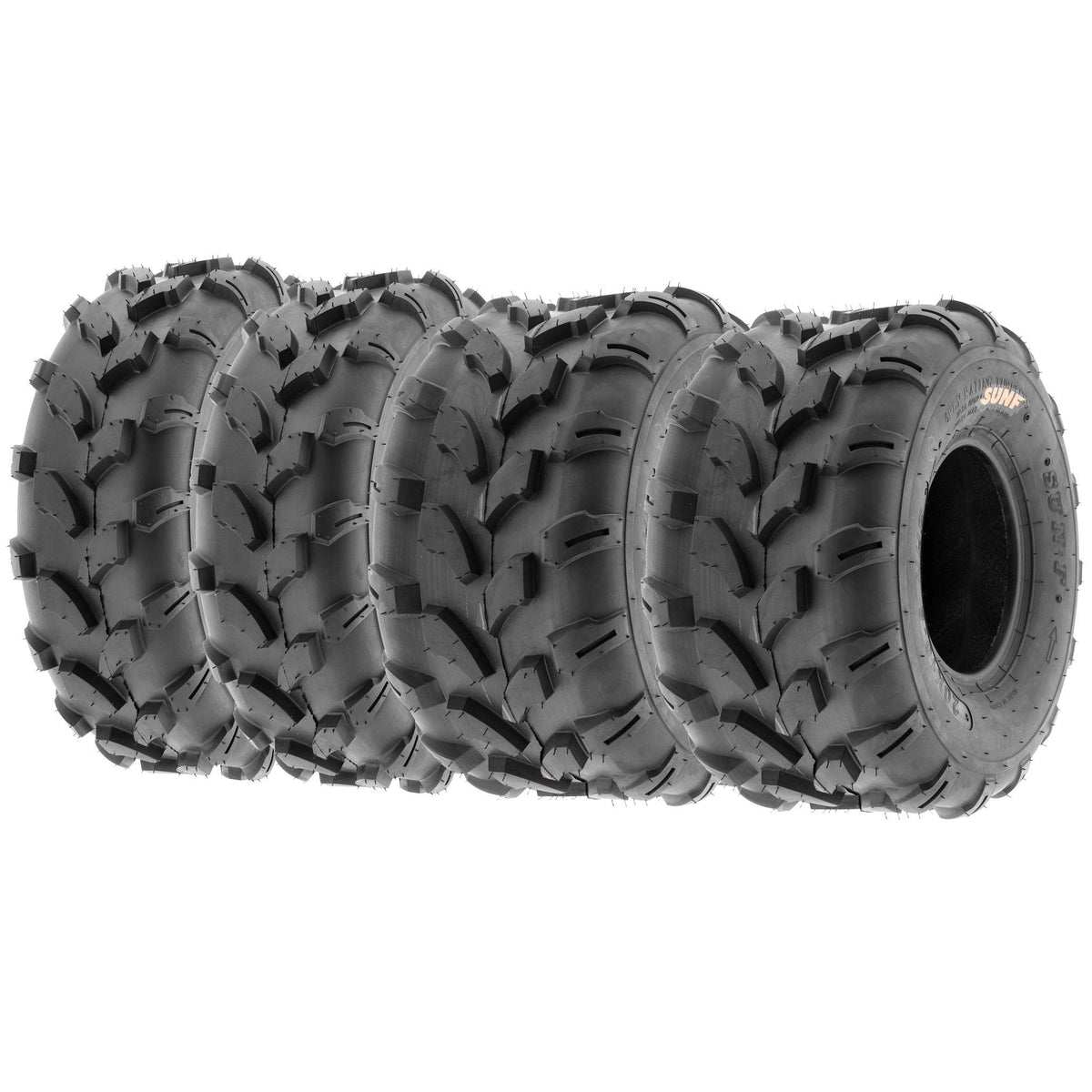 Set of 4 Off-Road ATV Tires 18x7-8 Front & 18x9.5-8 Rear 6 Ply Tubeless Z496092