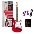 39” Electric Guitar Kit with Amp Cable, 6 Picks, Solid Wood Body, Red Z446