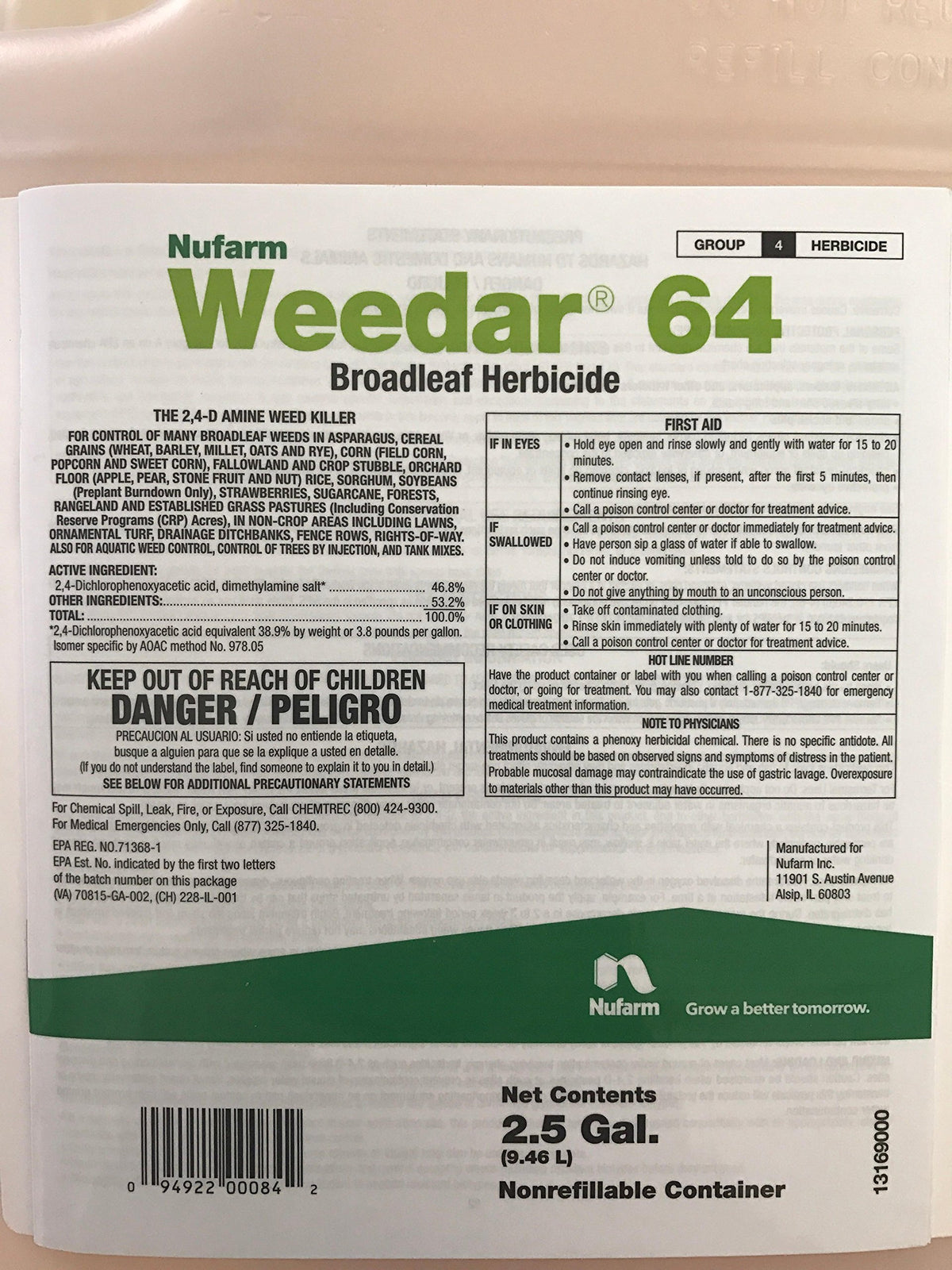 5 Gallons Liquid Herbicide F57479