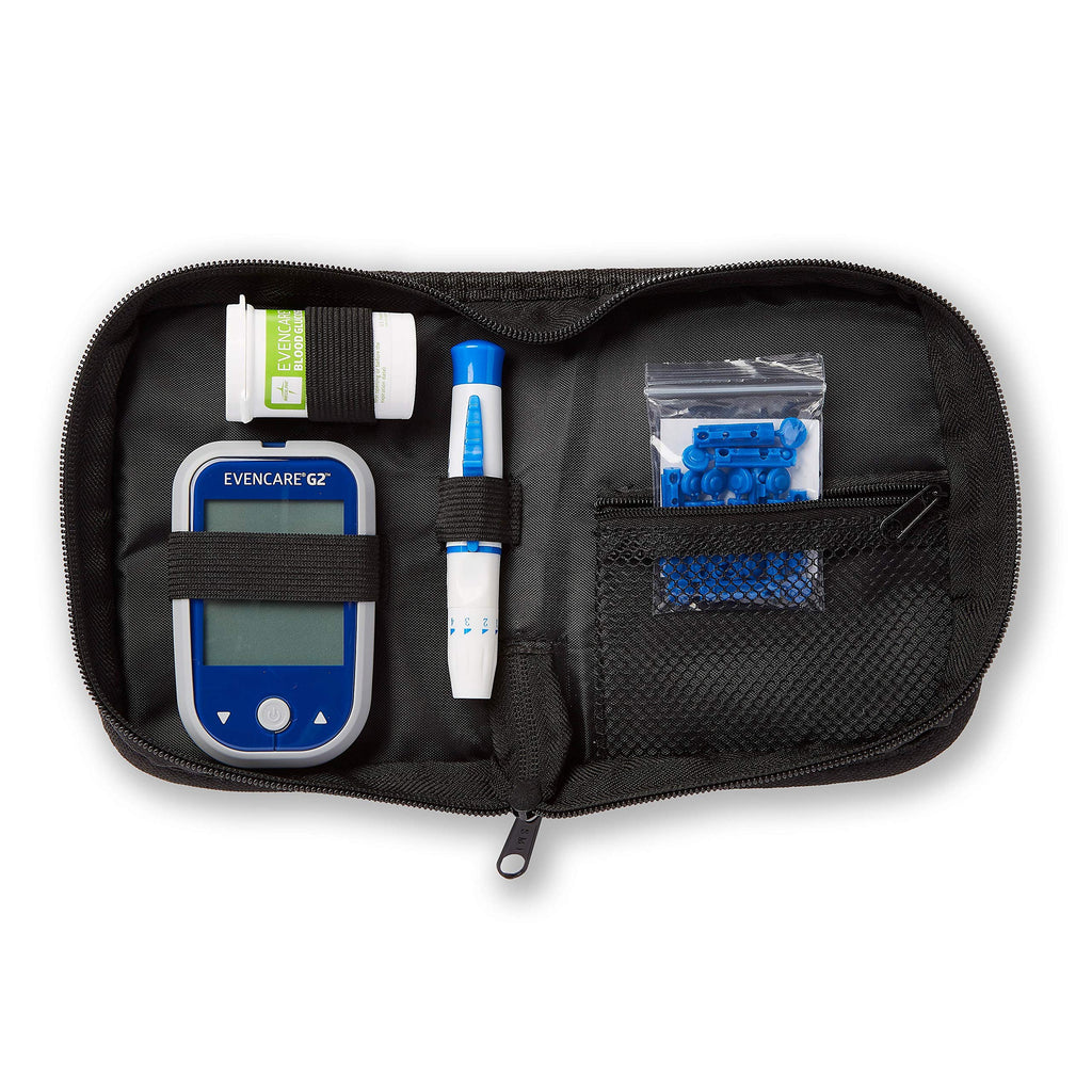 Blood Glucose Monitor Starter Kit with Lancing Device, Lancets, Test Strips, Carrying Case B8597