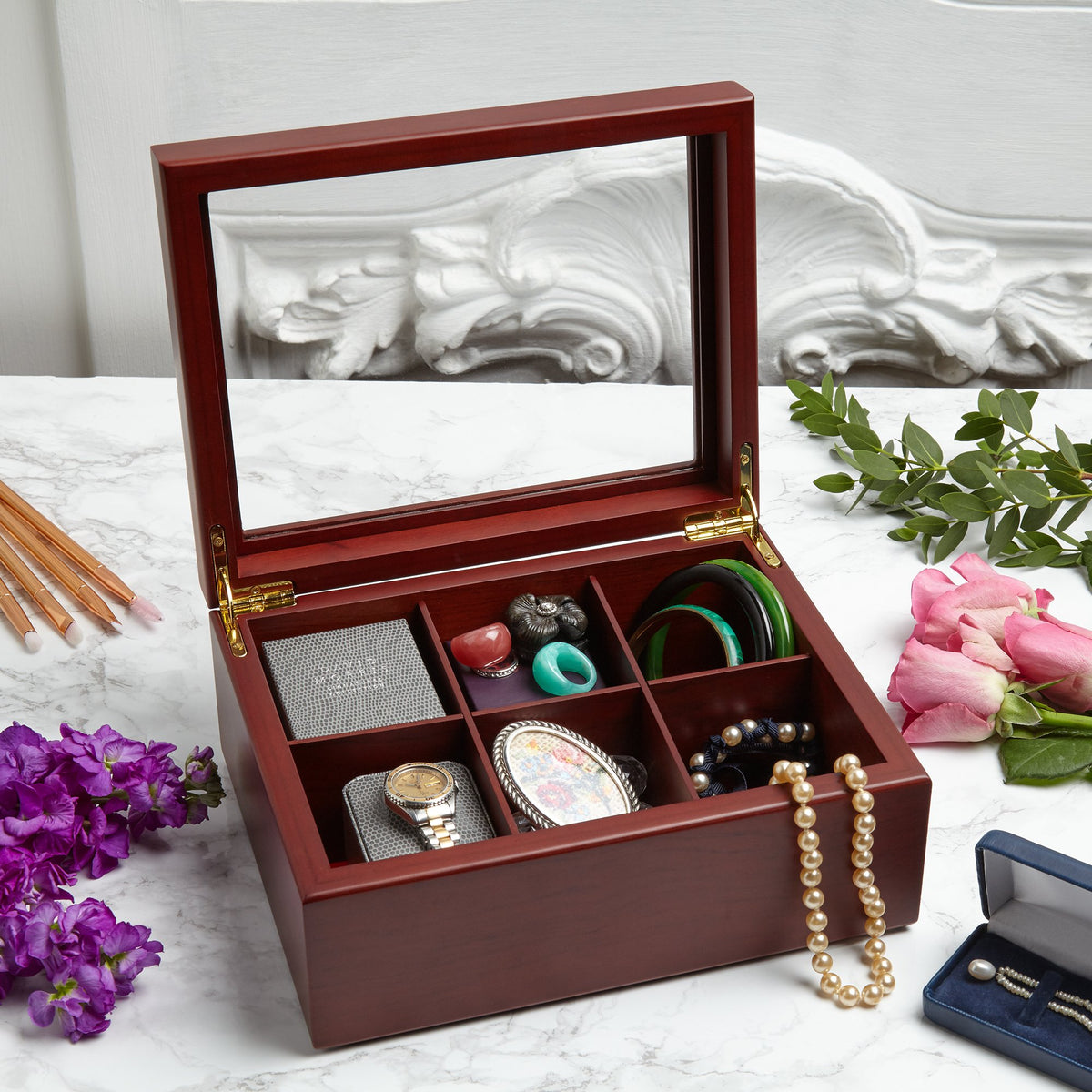 Wooden Tea Bag Organizer I7120
