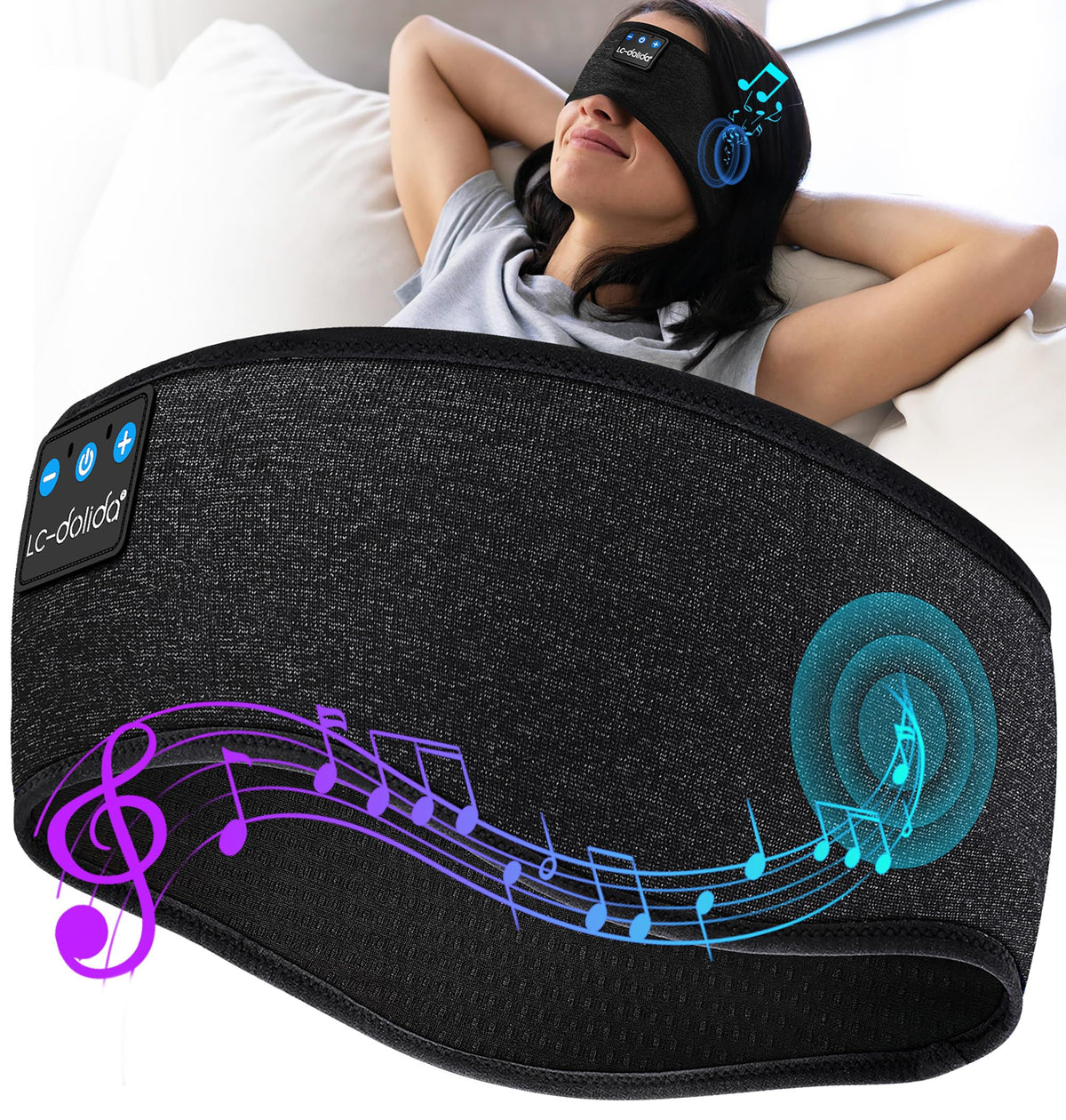 Bluetooth Sleep Headphones Sweat Resistant Wireless Headband K7346